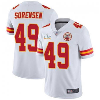 Super Bowl LV 2021 Men Kansas City Chiefs #49 Daniel Sorensen White Limited Jersey->san jose sharks->NHL Jersey